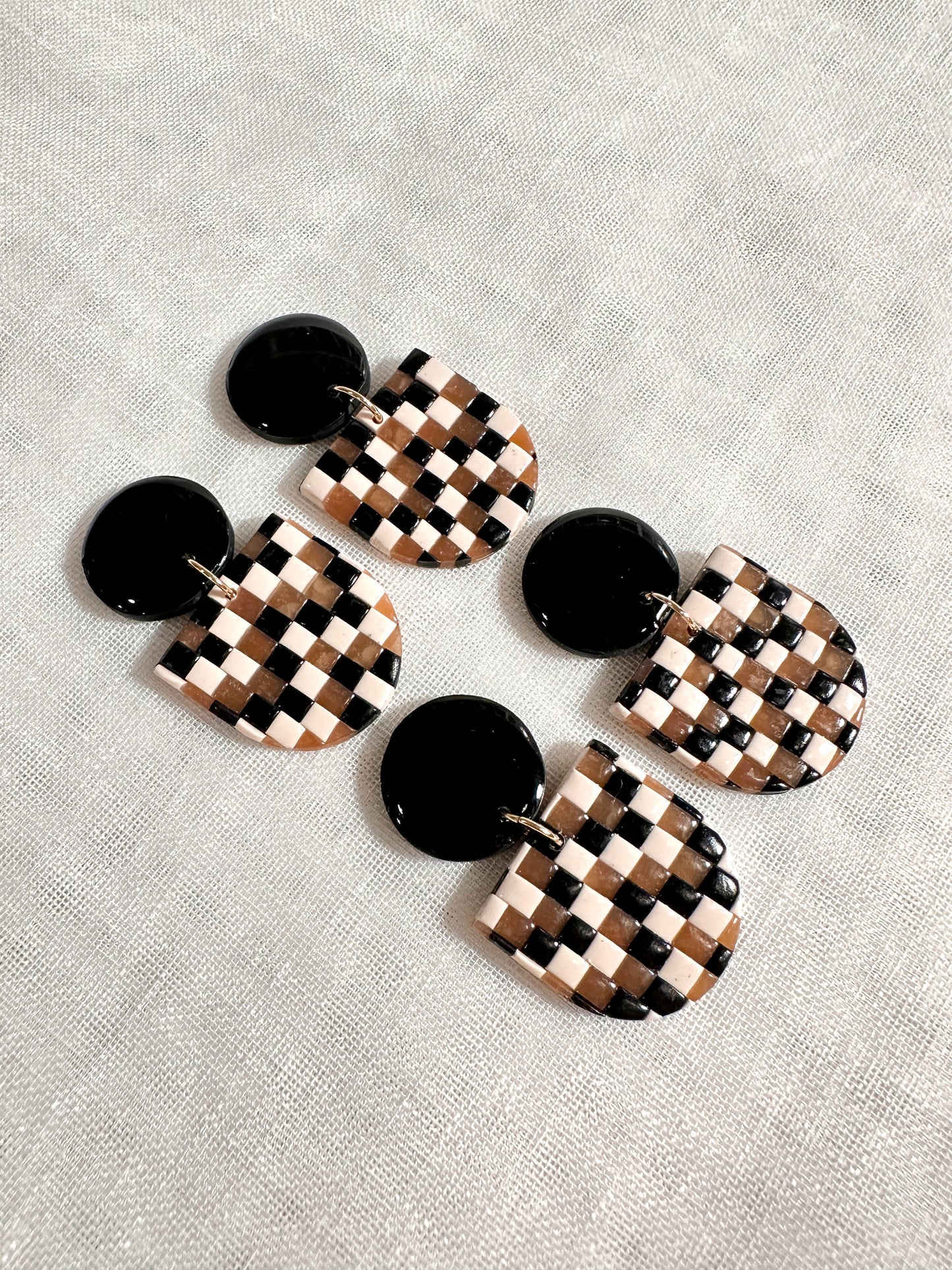 Woven Fantasia Earrings in Black