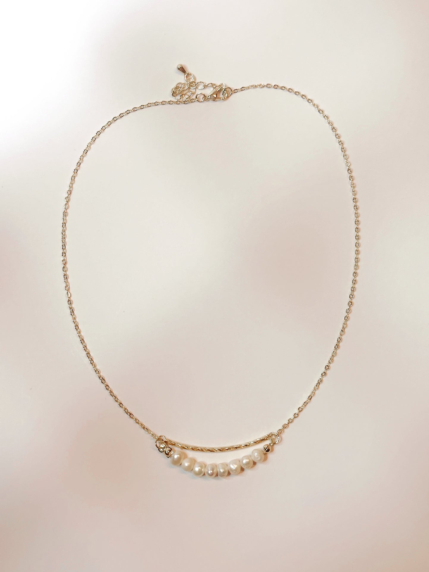 Bar and Pearl Necklace