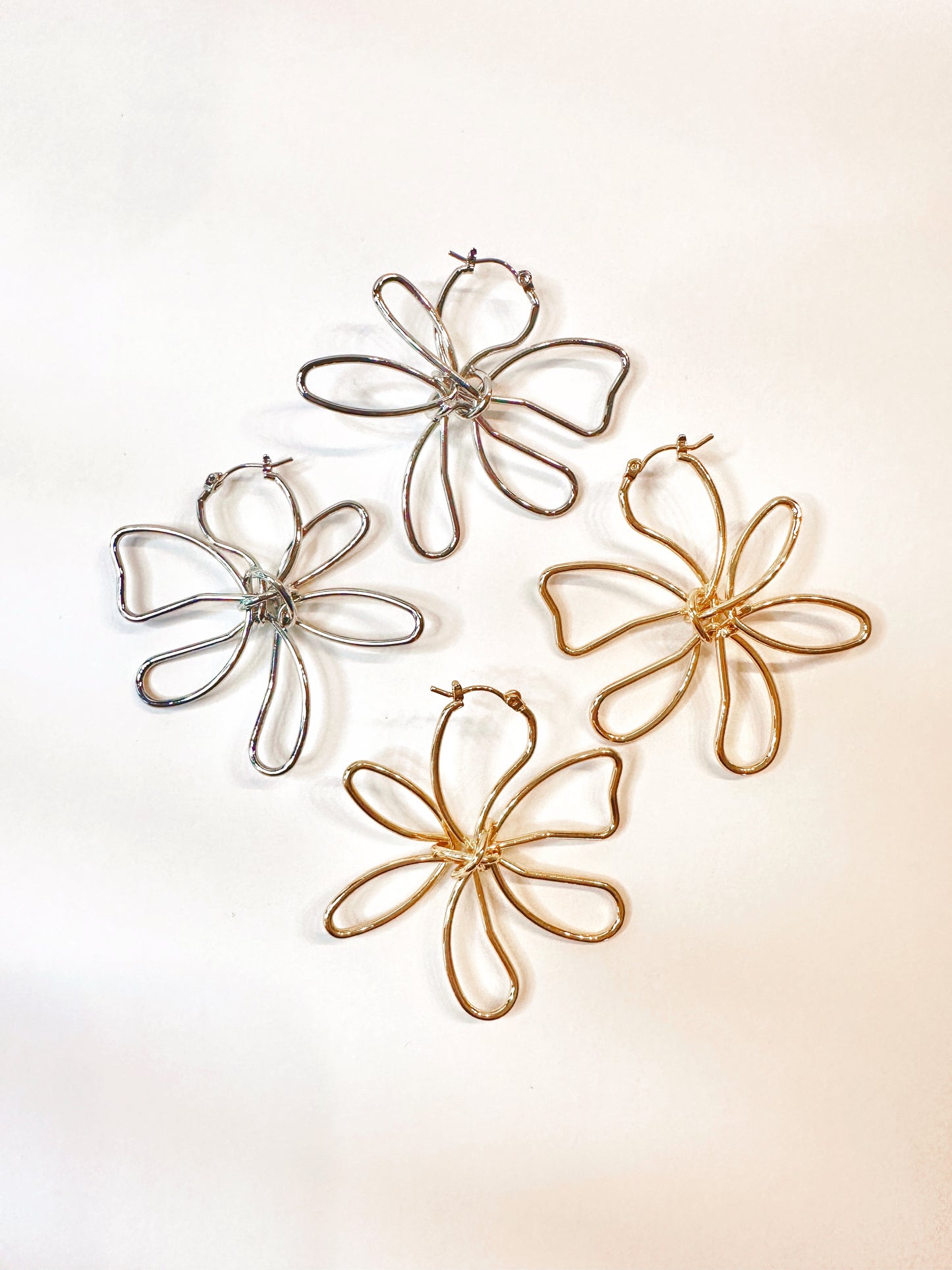 Oversized Flower Hoops