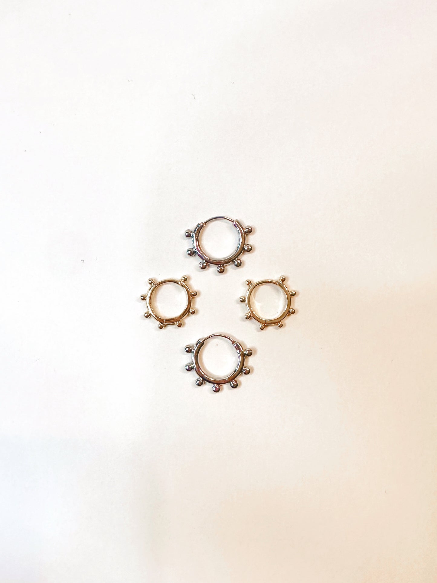 Ball Accent Hoop Earrings