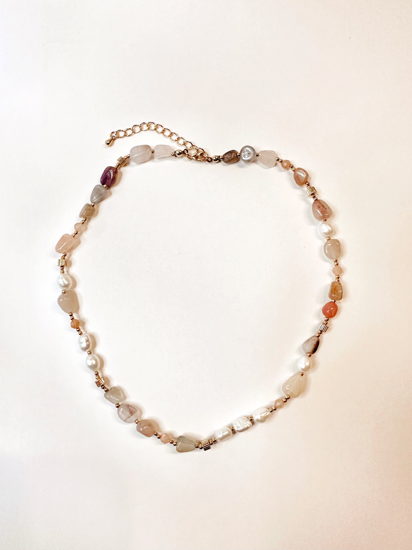 Gemstone and Pearl Necklace