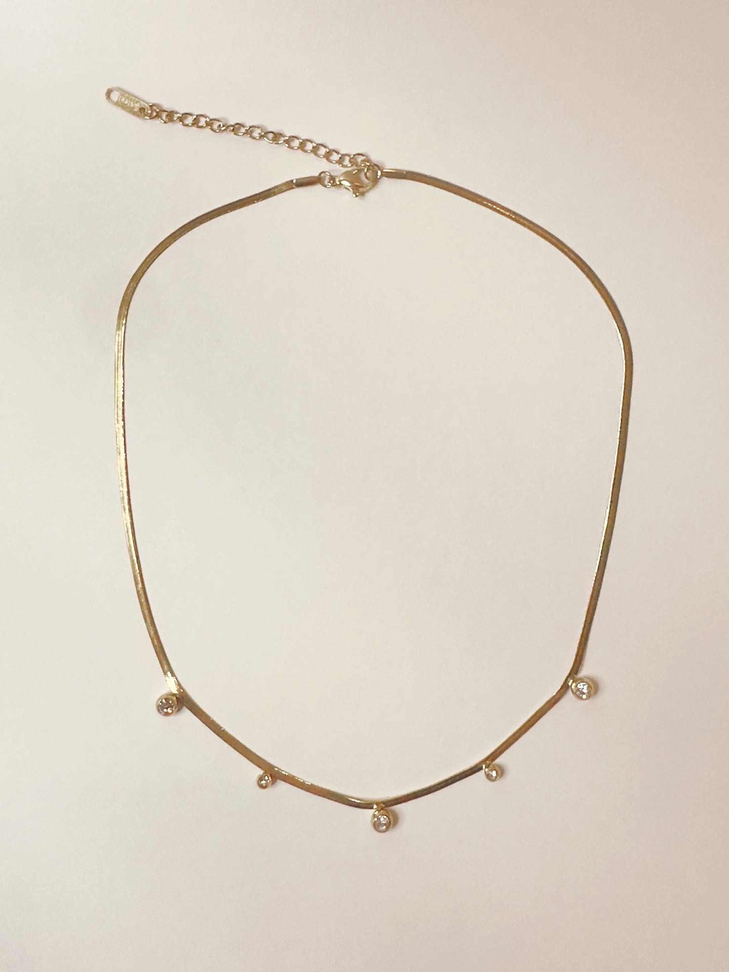 Delicate CZ Drop Choker