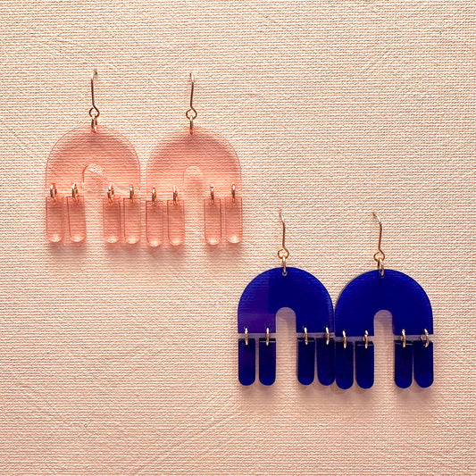 Mad Planet Small Acrylic Arc Earrings
