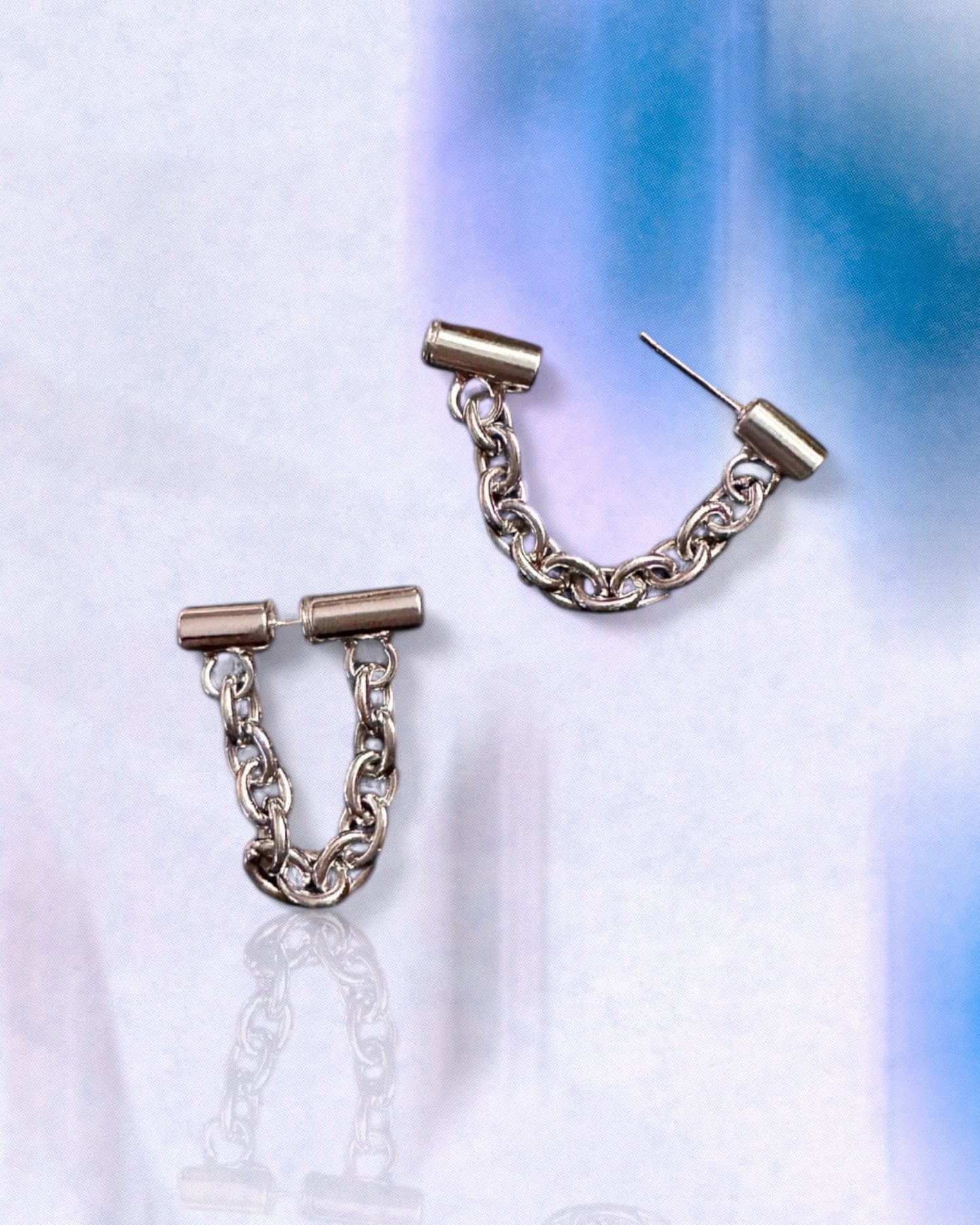 BAR AND CHAIN EARRINGS