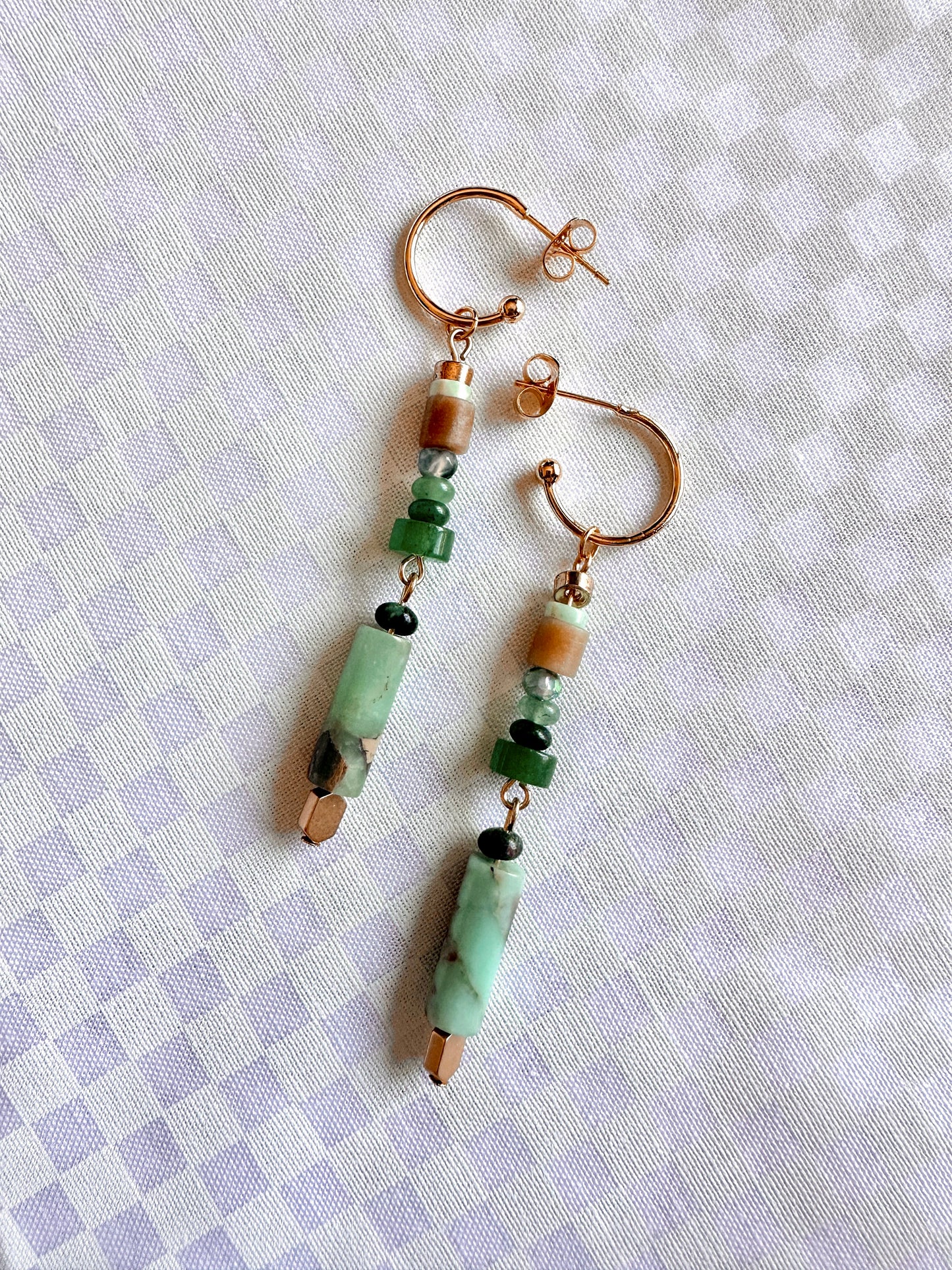Glass and Stone Beaded Dangles