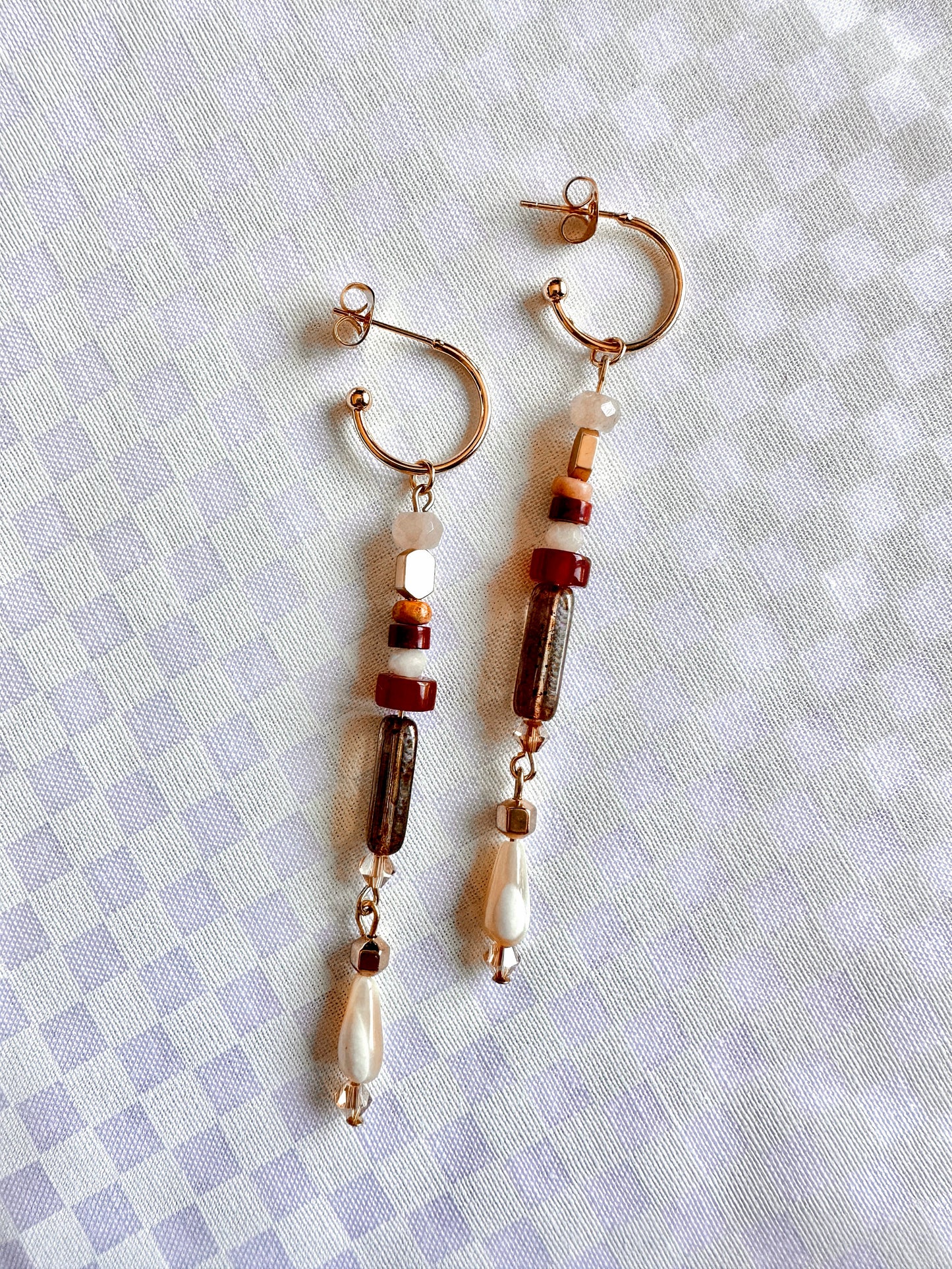 Glass and Stone Beaded Dangles