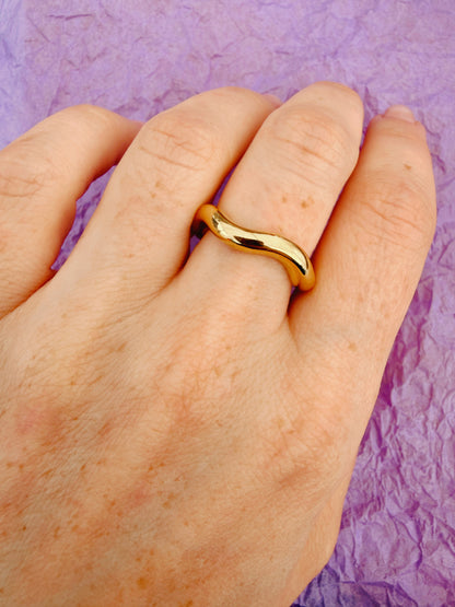 Wavy Stainless Steel Rings