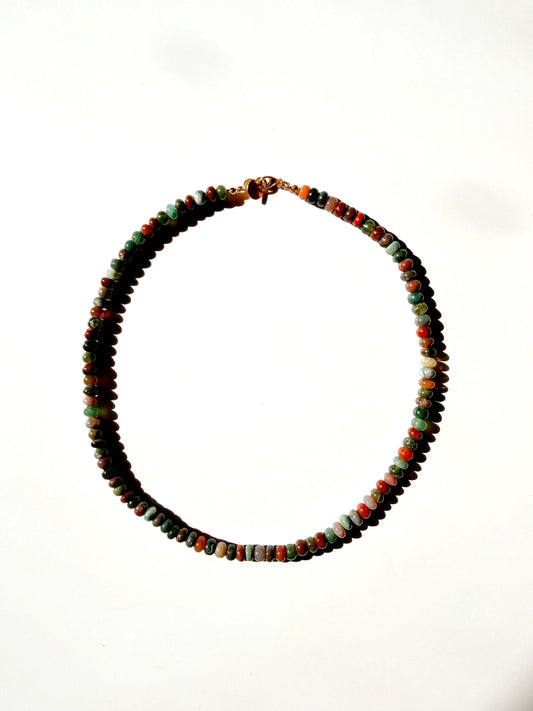 India Agate Beaded Necklace