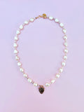 Bronze and Freshwater Pearl Strawberry Necklace