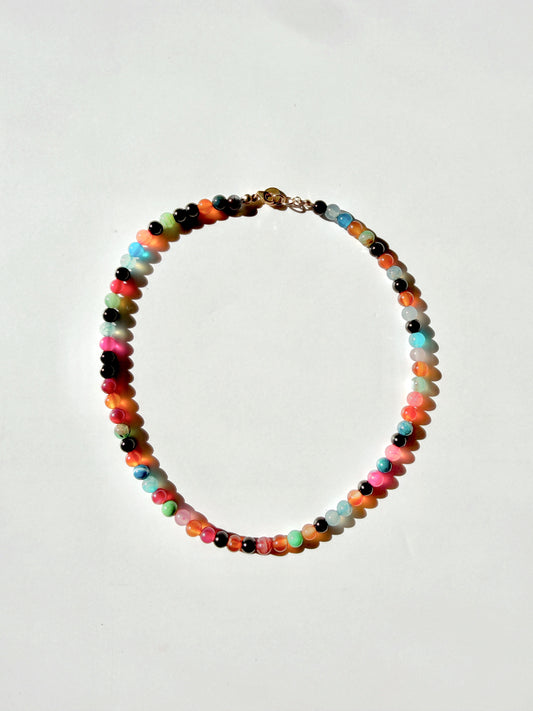 Bold Mixed Jade Beaded Necklace