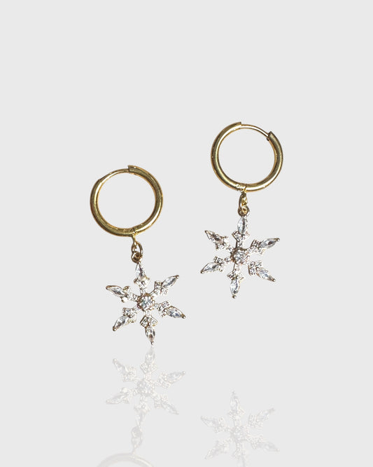 Snowflake CZ Huggies