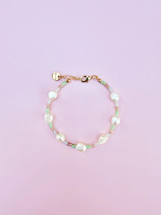 Pastel Freshwater Pearl Beaded Bracelet