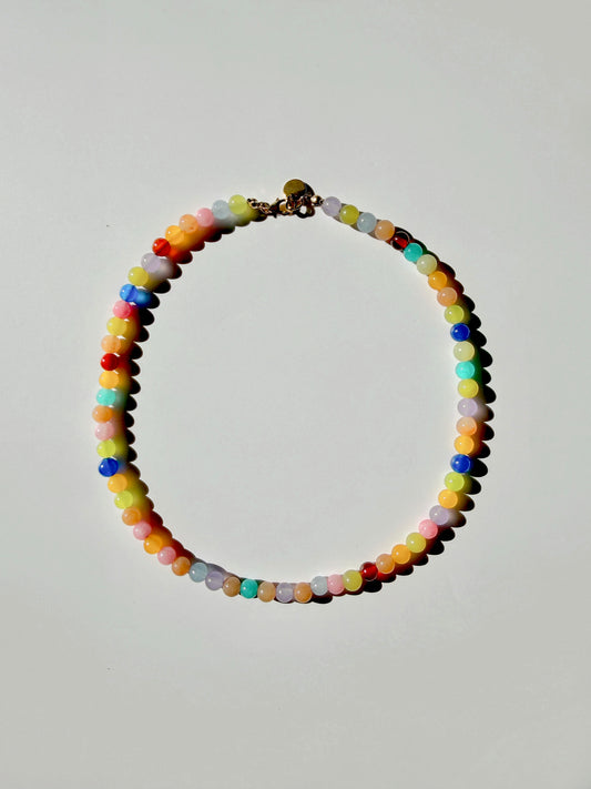Bright Mixed Jade Necklace