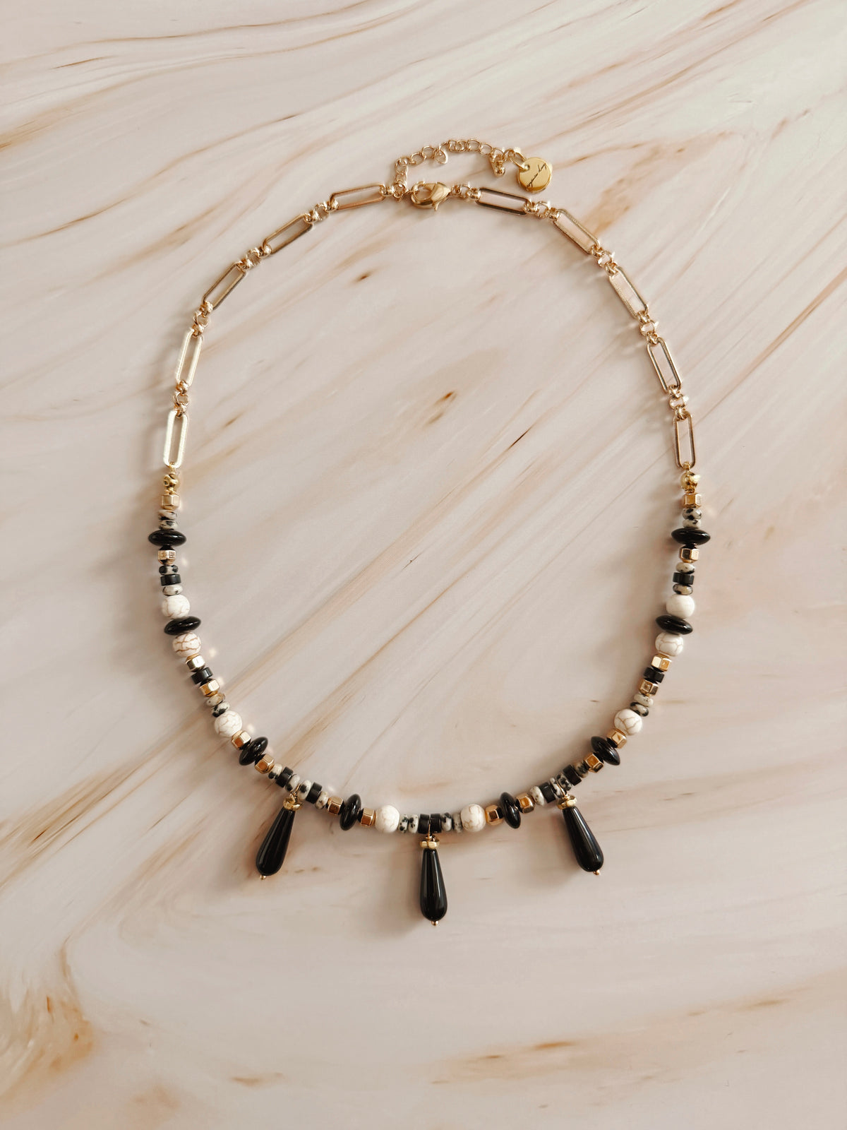 Onyx and Jasper Necklace