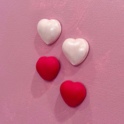 Puffy Heart Stud Earrings