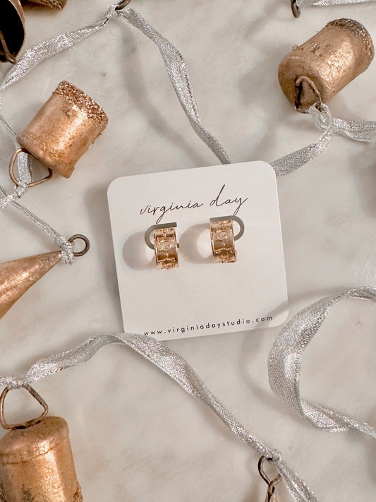 Small Holiday Huggie Hoops