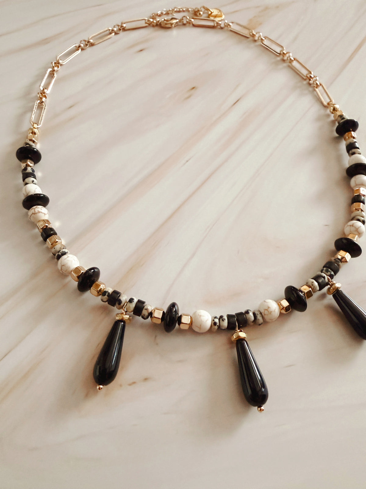 Onyx and Jasper Necklace