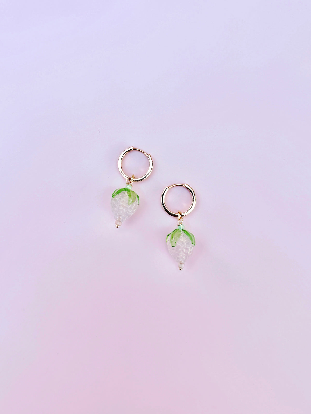 Sweet Strawberry Hoop Earrings
