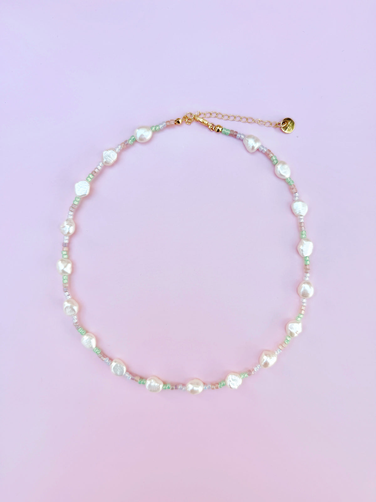 Pastel Freshwater Pearl Beaded Necklace