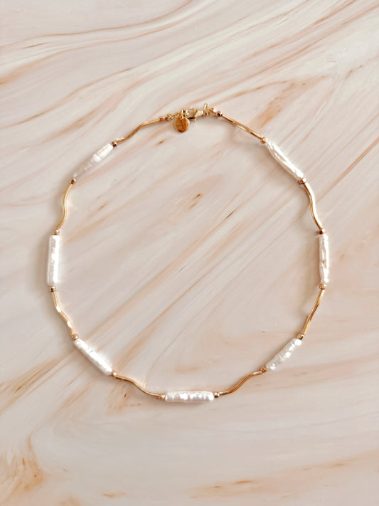 Wavy Baroque Pearl Necklace