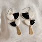 Faux Ceramic Stacked Half Moon Dangles
