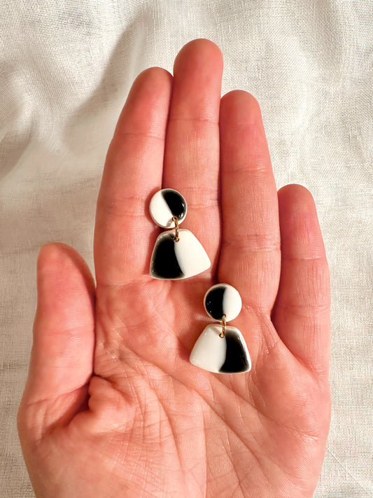 faux ceramic mini drop handmade earrings