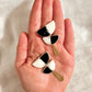 Faux Ceramic Stacked Half Moon Dangles