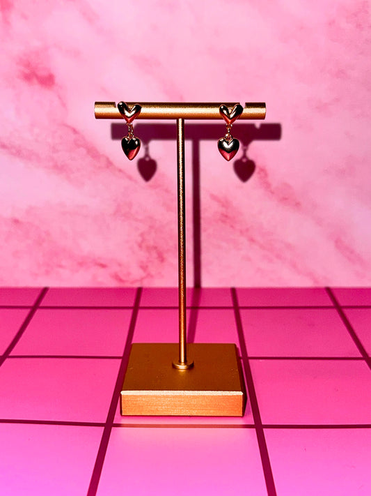 Mini Heart Drop Earrings