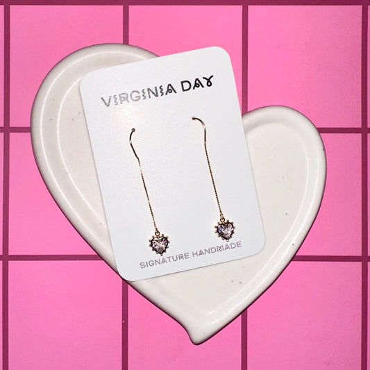 Heart Threader Earrings