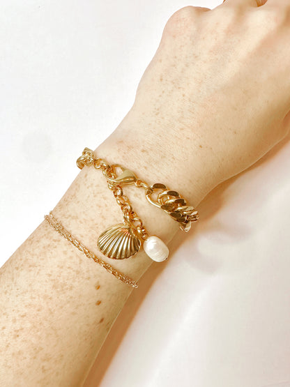 Golden Tides Shell Bracelet