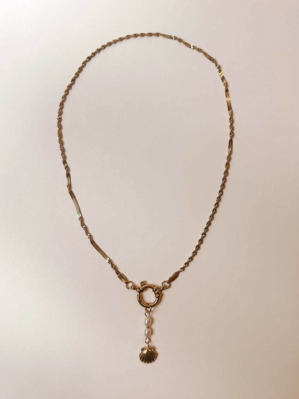 Seashell and Pearl Necklace