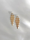Architectural Gold Drop Earrings