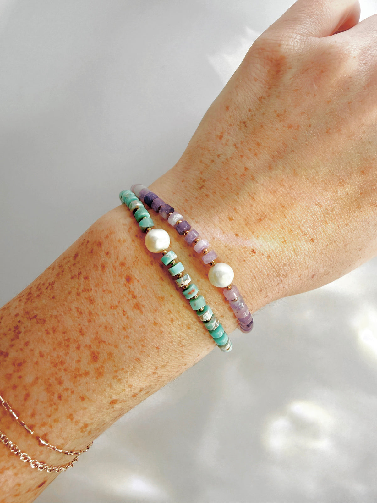 Stone + Pearl Everyday Bracelet