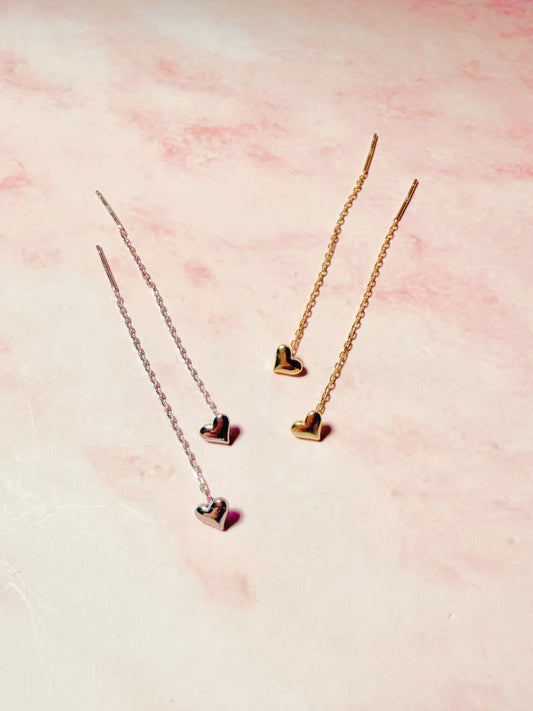 Tiny Sterling Heart Stud Threaders