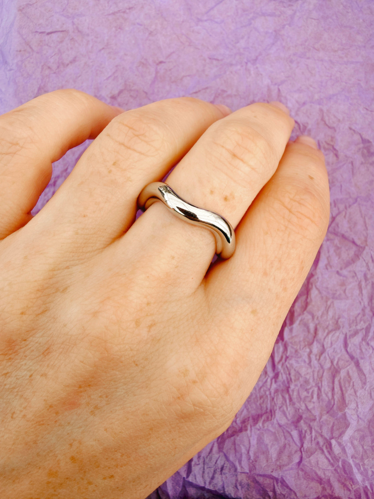 Wavy Stainless Steel Rings