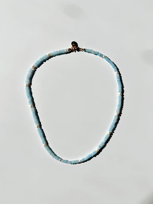 Aquamarine Beaded Necklace