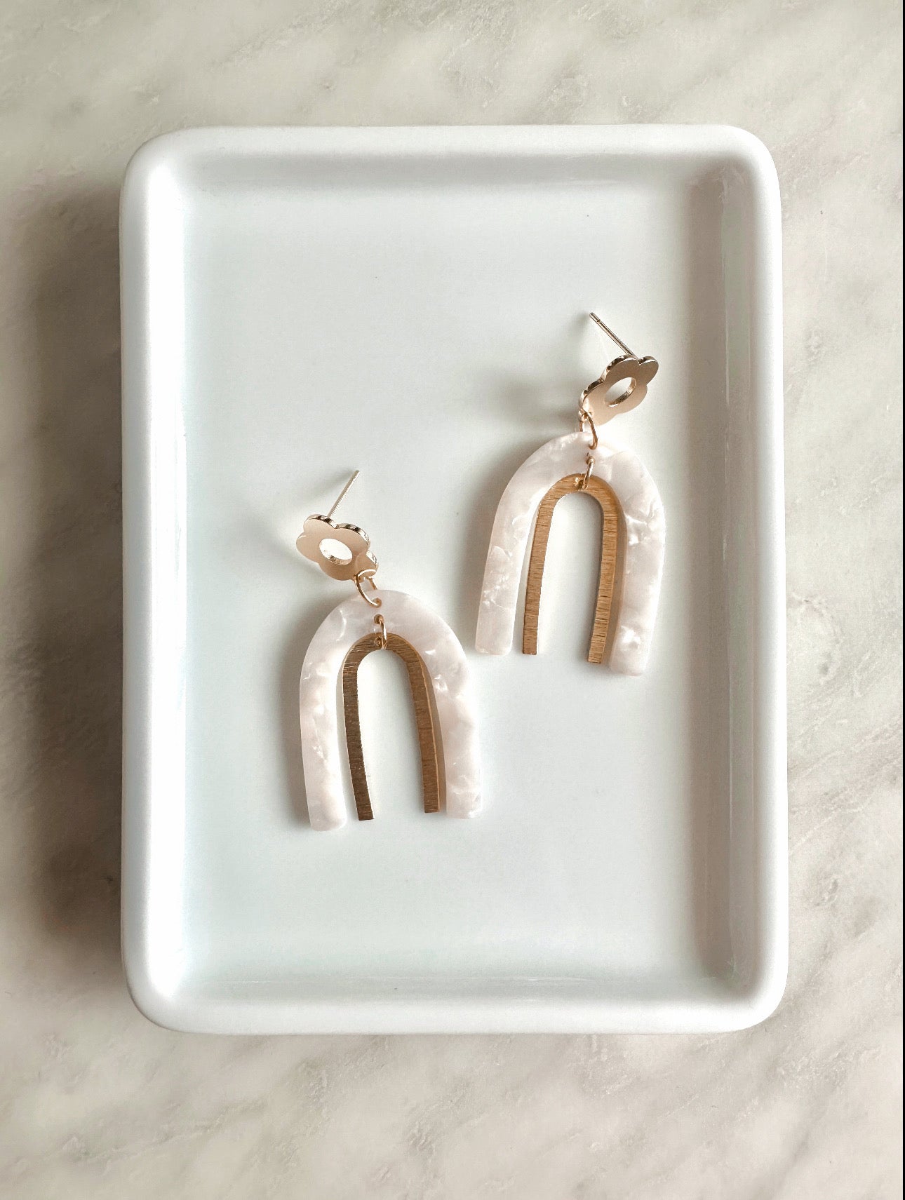olivia daisy arches handmade earrings