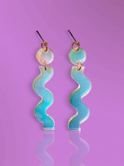 Iridescent Wave Handmade Earrings