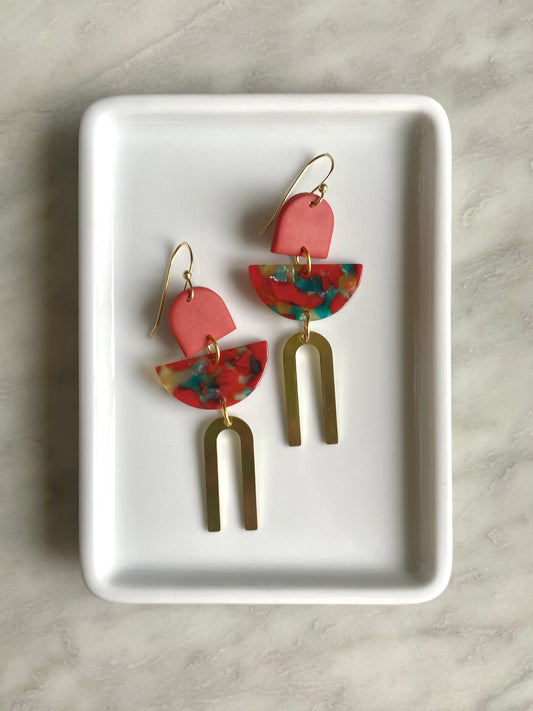 salina handmade earrings in chili pepper color