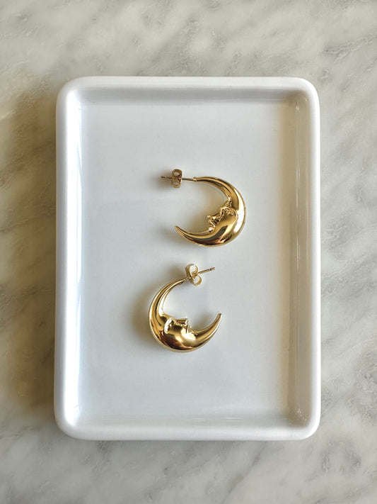 gold moonbeam handmade earrings